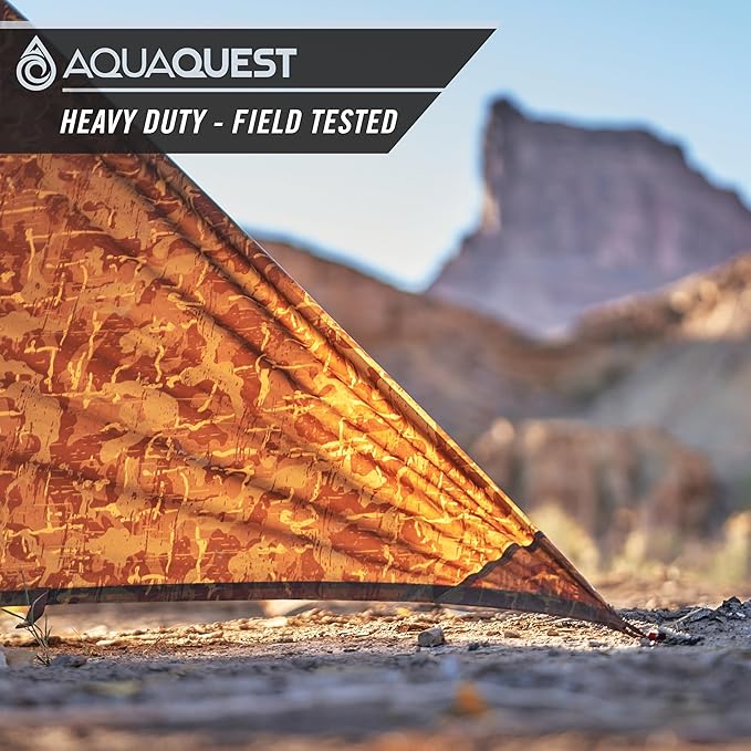 AquaQuest Defender Tarp – Heavy-Duty Waterproof (20,000 mm) Seam-Taped Rain Fly for Camping, Bushcraft & Survival