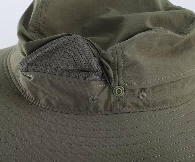 Connectyle Sun Hat for Men Women Outdoor UV Protection Safari Hat for Fishing Hiking Gardening Breathable Cowboy Hat UPF50