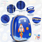 HONEY JOY Kids Luggage, 12" Toddler Backpack & 16" Travel Suitcase with Wheels, Lightweight Toddler Girls Suitcase, Durable ABS Hardshell, 2Pcs Carry On Luggage Set for Boys Girls