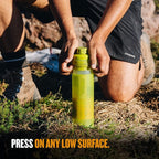 GRAYL UltraPress Water Purifier & Filter Bottle for Hiking, Backpacking, and Travel (Forager Moss)