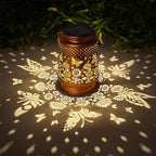 Solar Lanterns Outdoor Waterproof Garden Decor, Metal LED Garden Light,for Yard, Patio, Lawn, Tabletop, Pathway, Landscape,Walkway, Terrace, Balcony as Gifts for Mom Grandma Women(Butterfly)