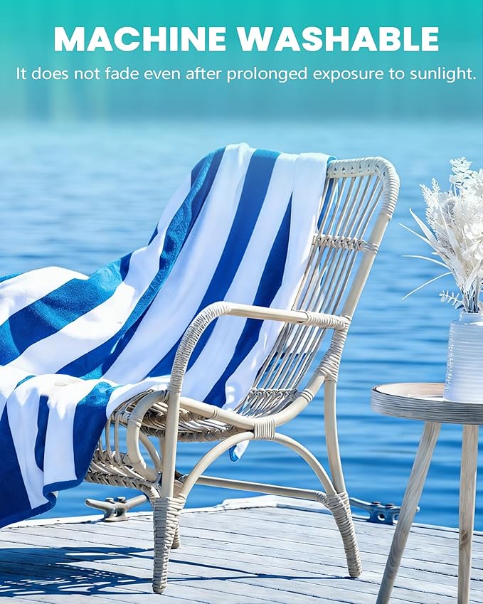 Antfuny 4 Packs Oversized 72x40 Inch Stripe Beach Towel Thin Set Extra Large XL Big Clearance Soft Super Pool Travel Bath Swim Camping Accessories Essentials Towels Bulk Men Women Adults Gift