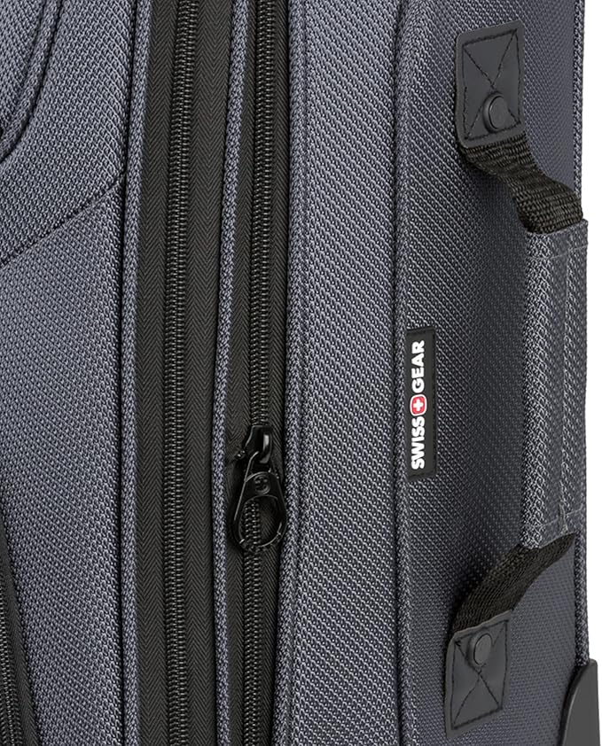 SwissGear Sion Softside Expandable Luggage, Dark Grey, Carry-On 21-Inch