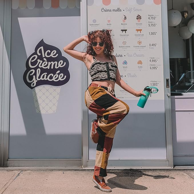 Farsea Insulated Water Bottle With Paracord Handle, Protective Silicone Boot and 2 Lids (Straw Lid & Spout Lid), Stainless Steel Water Bottle Wide Mouth, Double Wall Sweat-Proof BPA-Free, 18 oz