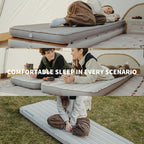 Naturehike Camping Sleeping Pad, Ultralight Inflatable Sleeping Mat with Pillow Built-in Foot Pump, 2.6 Inch Lightweight Air Mattress for Backpacking, Hiking, Traveling (Grey)