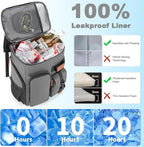 Insulated Cooler Backpack,33/45 Cans Multifunctional Double Deck Leakproof Cooler Bag with Sternum Strap,Large Capacity Lightweight Travel Camping Beach Backpack
