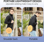 ALEVMOOM Upgraded XXL Telescoping Stool with Cushion,Taller 50cm Wider 30cm Collapsible More Sturdy Capacity 1000Lbs,Portable Camping Adjustable Stool for Garden Fishing Hiking Mountain BBQ (Fire)