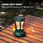 Mesqool Camping Lantern Rechargeable Battery 6000mAh, 650LM LED Lanterns for Power Outages Emergency Hurricane, Solar Hand Crank Lantern for 200 Hours