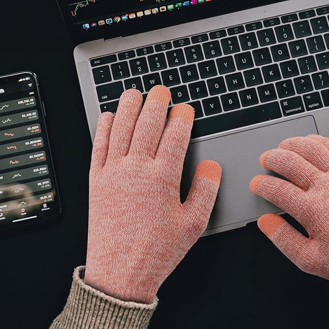 Achiou Winter Gloves, Glove for Men Women, Upgraded Touch Screen Texting Warm Running with Thermal Soft Knit Lining