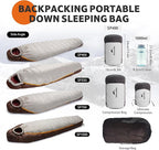 Naturehike 0 Degree Down Mummy Sleeping Bag for Adults, 650FP Cold Weather Backpacking Sleeping Bag with RDS Down, 12.5-38.8℉ Sleeping Bags for Camping, Hiking, 2025 Model