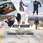 Pixel Panda Winter Gloves for Men Women Warm Touchscreen Gloves for Cold Weather Thin Water-Resistant Windproof Non-Slip Gloves for Cycling, Driving, Running, Hiking