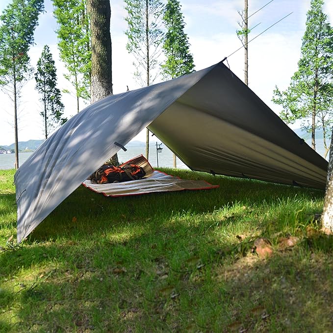 KALINCO Tent Tarp, Picnic Mat Camping Tarp Tent Hammock Tarp, pu Waterproof Camping tarp Tent Rain Fly Picnic Mat Survival Shelter Sunshade