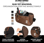 Money Belt for Secure Travel - RFID Blocking Slim Passport Holder - Hidden Waist Pouch for Cash, Credit Cards, Documents - Concealable Under Clothes, Water-Resistant Slim Fanny Pack for Men and Women