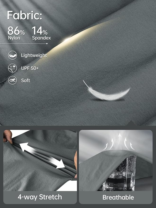 FREE SOLDIER Men's Outdoor Cargo Hiking Pants with Belt Lightweight Waterproof Quick Dry Tactical Pants Nylon Spandex