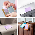 WHEREMYLUV-Item-Finder-for-Wallet, Ultra Thin Bluetooth Tracker Card Compatible with Apple Find My, Rechargeable GPS Locator, IPX8 Waterproof, Slim Smart Card for Men & Women (Purple)