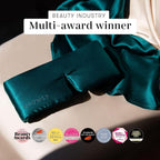 DROWSY Silk Sleep Mask. Face-Hugging, Padded Silk Cocoon for Luxury Sleep in Total Darkness. (Green Sapphire)