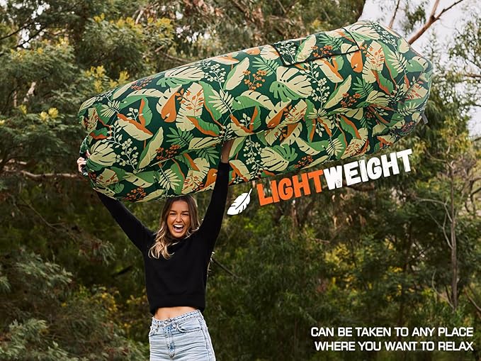 WEKAPO Inflatable Sun Lounger, Air Sofa, Hammock, Portable, Waterproof and Leak-Proof, Ideal for Backyard, Beach, Travel, Camping, Picnics and Music Festivals