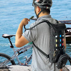 5L Hydration Pack, Water Backpack with 3L Water Bladder, MOLLE System for Outdoor Hiking, Biking, Running