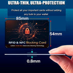 SaiTech IT 5 PK RFID Blocking Cards Protect Your Entire Wallet, Purse, and Cards from NFC Contactless Theft Wallet for Men & Women - Orange Black (5 Pack CL)