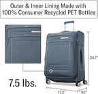 Samsonite UpLIFT Lightweight Medium Checked Softside Luggage with Spinner Wheels - Expandable - Airline-Approved, Polyester Soft Suitcase for Ultra Light Travel - Black