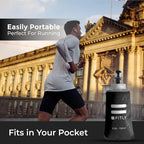 Soft Flask - Shrink As You Drink Soft Water Bottle for Hydration Pack - Folding Water Bottle Ideal for Running, Hiking, Cycling, Climbing & Rigorous Activity