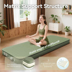 Camping Sleeping Pad, 4" Ultra-Thick Memory Foam Camping Mat with Built-in Electric Pump, 9.5 R-Value Insulated Self Inflating Air Mattress Sleeping Pads for Car Travel Tent Essentials