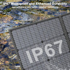 220W Portable Solar Panel, IP67 Waterproof Foldable 20V Solar Charger, High 23.5% Efficiency for Portable Power Station, Outdoor Camping, RV