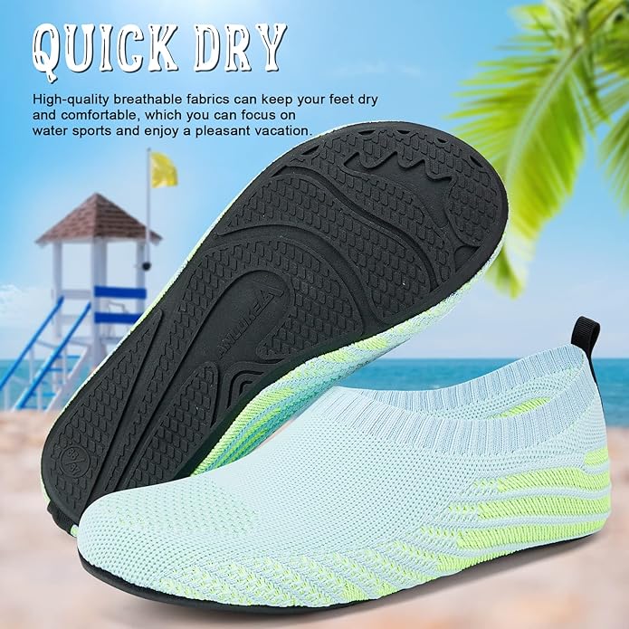 ANLUKE Womens Mens Water Shoes Barefoot Quick-Dry Aqua Socks for Beach Swim Surf Water Sport
