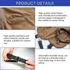 1/2PCS Travel Pillow Stuffable with Clothes As Carry-On Luggage Fits Up to 3 Days of Travel Essentials, Multifunctional U-Shaped Pillowcase for Business, Trip, Outdoor (2PCS-Brown)