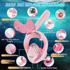 Devilfish Full Face Snorkel Mask Adults, Dry Top System Snorkeling Set with Foldable Sunglasses, 180 Degree Panoramic View Snorkel Gear, Scuba Diving Masks Anti-Leak & Anti-Fog