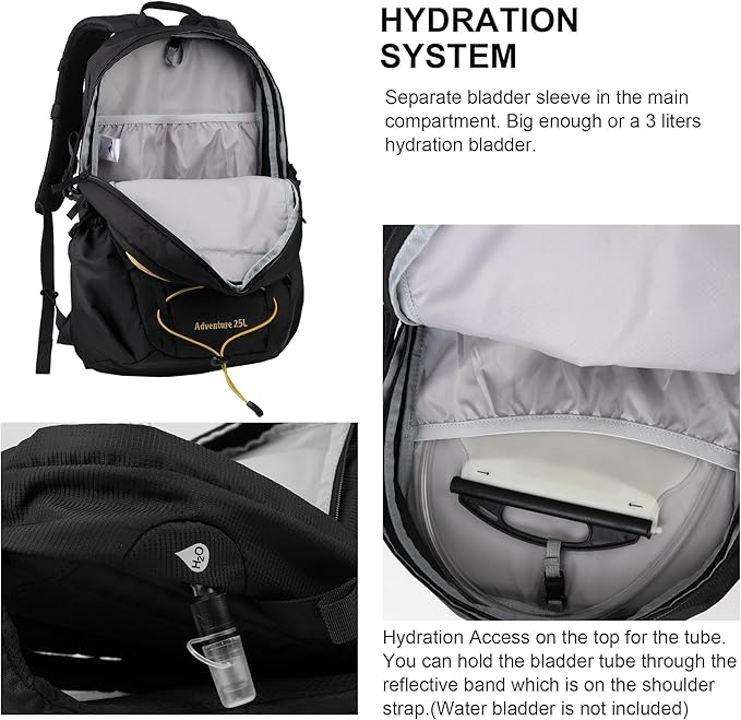 MOUNTAINTOP Hiking Backpack,25/30L Camping Backpack, Men Women Hiking Daypack Lightweight Travel Backpack for Climbing