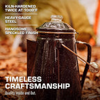 COLETTI Classic Percolator Coffee Pot — Coffee Percolator, Camping Kettle – The Original Camping Coffee Pot, Now Modernized – For Campsite Brewmasters Everywhere [Black Enamel, 12 Cup]