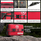 Upgrade Comprehensive Premium First Aid Kit, Labeled Compartments Trauma Kits with Shoulder Strap, Large Emergencies Medical Kits for Home, Truck, Camping, Sports, Outdoor Emergencies -401 Piece Set