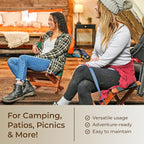 BYER OF MAINE Pangean Folding Stool – Canvas Camp & Wood Camp Stool for Portable & Outdoor Seating in Granite