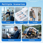 5 Kits Travel Toiletry Kit Bulk, 9-in-1 Disposable Personal Hygiene Kit, Basic Toiletry Kits for Men Women, Homeless Care Supplies Charity Kit for Guest, Hotel, Camping, Travel, Donation