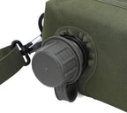 Outdoor - 2L Portable Water Canteen with Waist Bag, Multi Fuctional PVC Flat Camping for Surplus or Bushcraft Gear (OD Green)