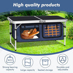 Camp Field Camping Folding Aluminum Table with Adjustable Legs for Outdoor Travel Beach, Backyards, BBQ, Party and Picnic Foldable Table