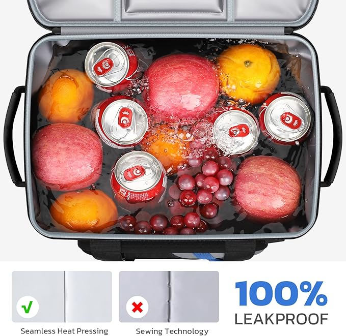 Maelstrom Cooler Bag, 30 Cans Beach Cooler, Large Leakproof Insulated Soft Cooler with Bottle Opener, Ice Chest, Portable Collapsible Cooler for Travel, Camping, Shopping