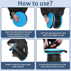 ALEVMOOM 2025 Upgraded XXL 19.7" Collapsible Stool with Cushion, 1000lbs Max Weight Heavy Duty Portable Telescoping Stool, Retractable Seat Folding Chair for Camping Fishing Hiking(Blue-XXL)