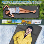 Sleeping Pad for Camping, Self Inflating Camping Pad with Pillow, 3.14" Compact Thick Memory Foam Camping Mattress Pad, Travel Portable Camp Sleeping Mat with Built in Pump