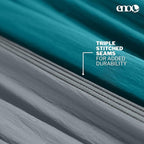 ENO DoubleNest Hammock - Lightweight, Portable, 1 to 2 Person Hammock - for Camping, Hiking, Backpacking, Travel, a Festival, or The Beach - Seafoam/Grey