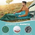 AGEMORE Sleeping Bag for Adults, Single and Double Size, Lightweight Waterproof XXL Sleeping Bag for Adults Kids Couples Camping Hiking Backpacking Or Traveling, Warm & Cold Weather