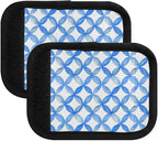 2Pcs Luggage Handle Wrap Suitcase Identifier Handle Covers Tags Soft Travel Bags Luggage Handle Gripper Accessories for Airplane Flying Blue Circle
