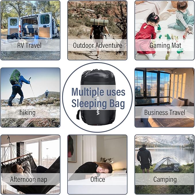 BISINNA XXL Sleeping Bag(90.55"x39.37") for Big and Tall Adults,3-4 Seasons Plus Size Warm and Comfortable Waterproof Lightweight Sleeping Bag Great for Camping Backpacking Hiking Indoor & Outdoor