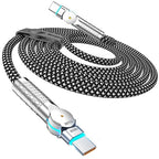 USB C Cable 3.3ft 240W Braided 180°Rotating USB C to USB C Cable USB 2.0, Type C Charging Cable for iPhone 16/16Pro/16Plus/16Pro Max,MacBook Air,iPad Pro,Pixel,Samsung Galaxy S23/S24 Ultra-Black
