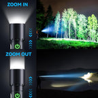Magnetic Rechargeable Flashlights 2 Pack,2000LM 5000mAh High Lumens Flashlight with 9 Modes,Waterproof, Adjustable,Powerful Flashlight,Multi-Flashlights for Car,Home,Hiking,Camping