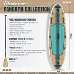 Paddle Board, 10.8' Stand Up Paddle Board with Premium Complete Inflatable SUP Accessories, Extra Wide Paddleboards for Adults & Kids-Pandora Collection