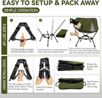 MARCHWAY Lightweight Folding Camping Chair, Portable Foldable Compact for Outdoor Camp, Travel, Beach, Picnic, Festival, Hiking, Backpacking, Supports 330Lbs (Green)