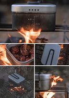 CAMPINGMOON Mess Tin 1.3L Aluminium Camping Cookware Extreme Thick S-2013