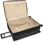 Briggs & Riley 31" Extra Large Expandable Spinner - Checked Luggage for Travel, Suitcases with Wheels, Softside Rolling Bag for Men & Women, Self-Repairing Zipper - Baseline Collection, Black